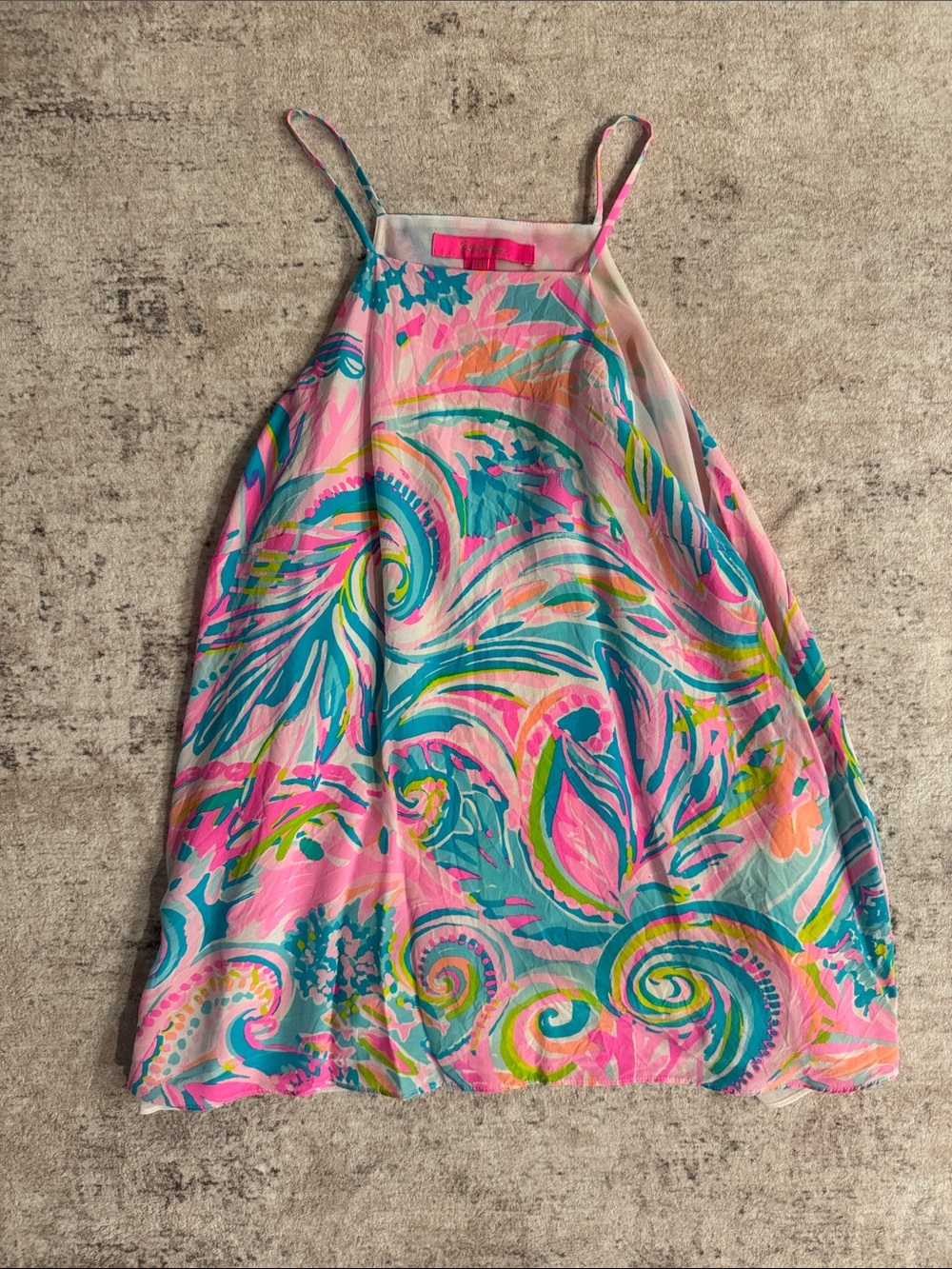 Lilly Pulitzer Bright Pink & Teal Floral Top